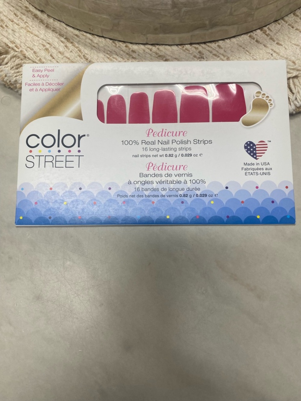 Color Street - Baton Rougey - Pedicure Nail Polish Strips